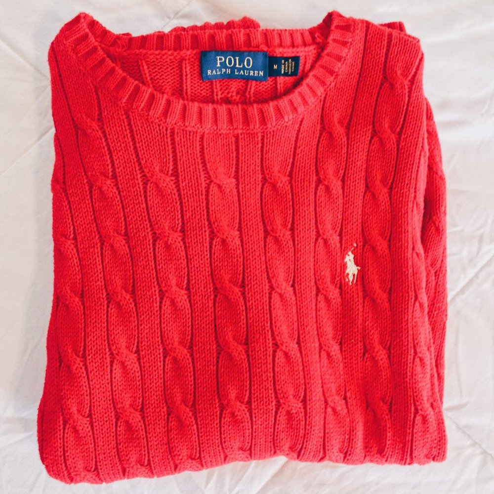 Ralph Lauren Red Knit Sweater